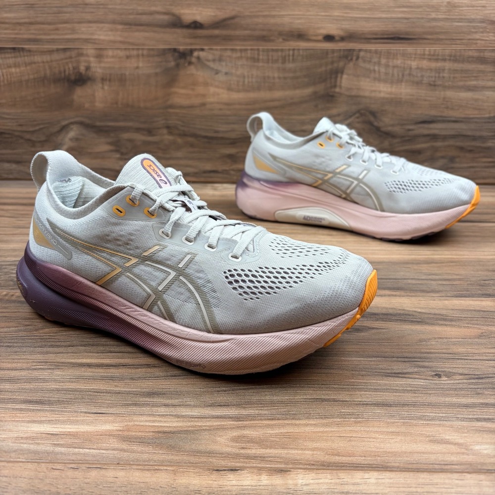 Asics Gel Kayano 31 Womens 9.5 Off White Pink Stability Running Shoes 1012B670